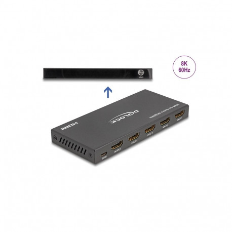 Delock HDMI Switch 4 x HDMI in to 1 x HDMI out 8K 60 Hz
