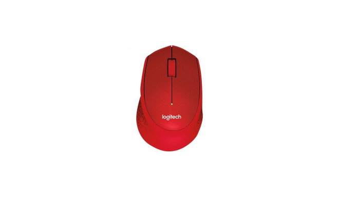LOGITECH M330 SILENT PLUS Mouse 3 buttons wireless 2.4 GHz USB wireless receiver red