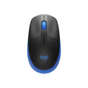 LOGITECH M190 Mouse optical 3 buttons wireless USB wireless receiver blue