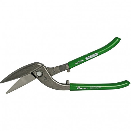Freund plekikäärid pelikan 300mm tin snip – right-handed, hrc 56 carbon steel blade, pvc-coated hand