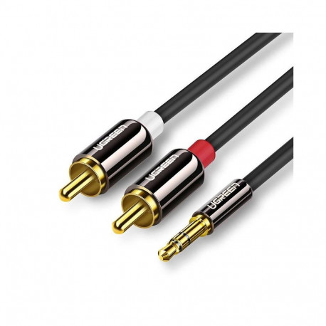 Cable 2xRCA - 3.5mm plugs 5m black AV116 UGREEN