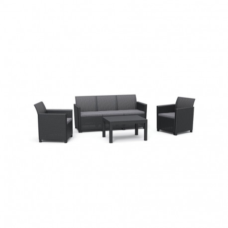 Keter aiamööblikomplekt Claire 5 Seater Set Orlando lauaga 8711245154701, hall