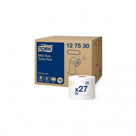 Tualettpaber Advanced Compact T6, 2-kih, 10cm x100m, valge 127530 (27 tk)