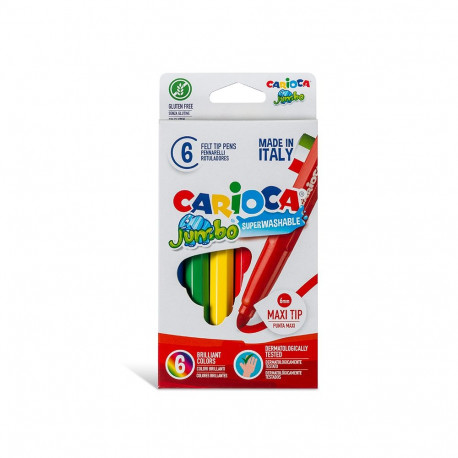 Viltpliiatsid CARIOCA Jumbo, kartongpakend, 6 värvi