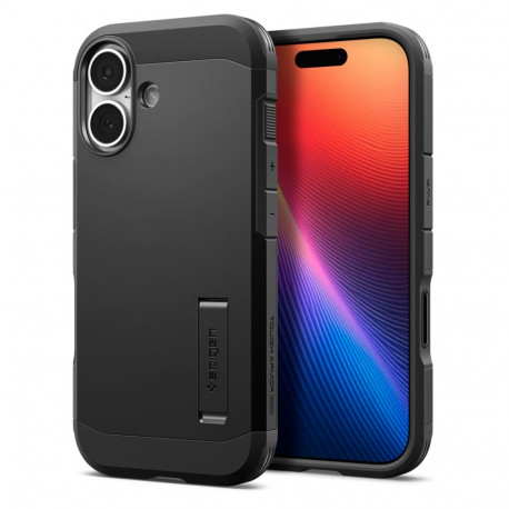 Kaitseümbris Tough Armor T (MagFit), Apple iPhone 17, must, tugijalaga, MagSafe ühilduv, kaamera nup
