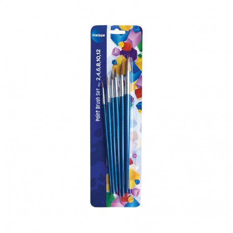 Paint brushes set of 6pcs Nr 2;4;6;8;10;12 round (sheep hair)