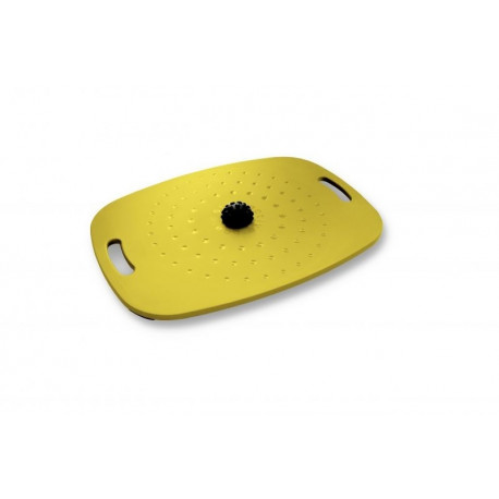 Tasakaalulaud aktiivseks seismiseks Stoo Active Board Yellow/kollane (55cm x 40cm) massaažipalliga, 