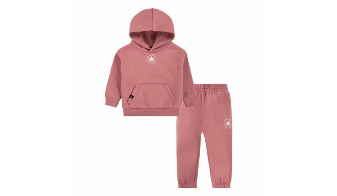 Sports Outfit for Baby Converse Sustainable Core Po Night Flamingo Pink Newborn 2 Pieces