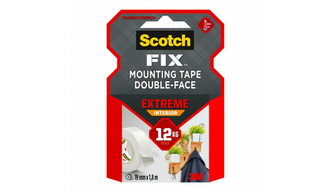 Kahepoolne Kleeplint Scotch extreme 19 mm x 1,8 m Valge