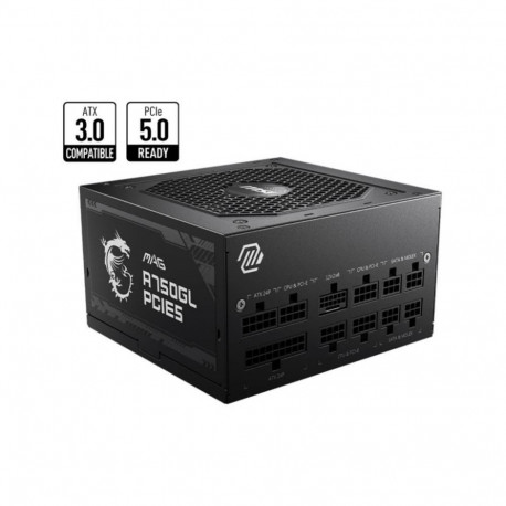 MSI PSU 750W 80 Plus Gold PFC Active MAGA750GLPCIE5