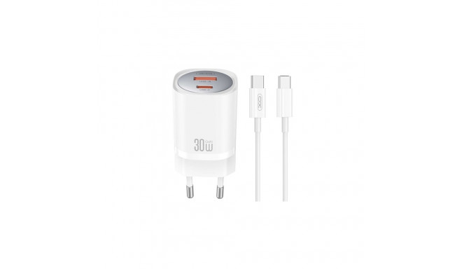 XO CE21 USB Charger Type C/USB + Type C cable 1m