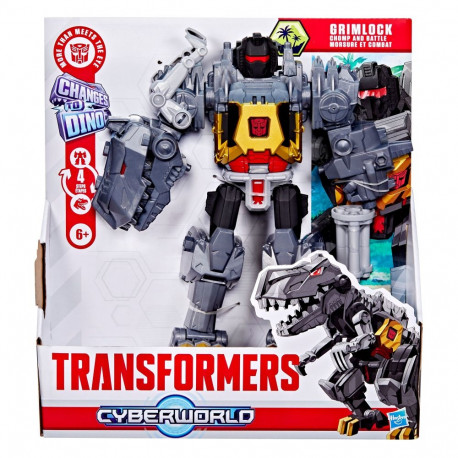 TRANSFORMERS Cyberworld mängufiguur Chomp ja Battle Grimlock 25 cm