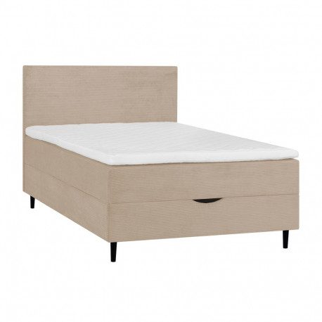 Continental bed LAARA 140x200cm, dark beige