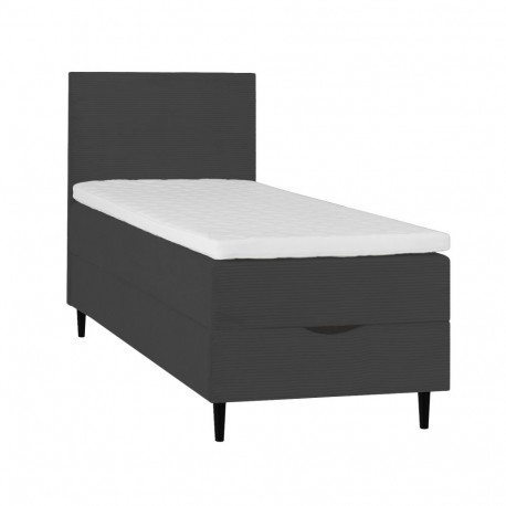 Continental bed LAARA 90x200cm, dark grey