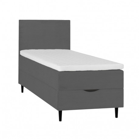 Continental bed LAARA 90x200cm, graphite