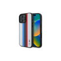 BMW M Performance Tricolor Printed Stripes MagSafeMagSafe iPhone 16 Pro Max Case - White