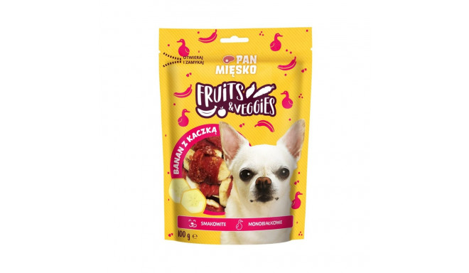 PAN MIĘSKO Fruits & Veggies Banana with duck - dog treat - 100g