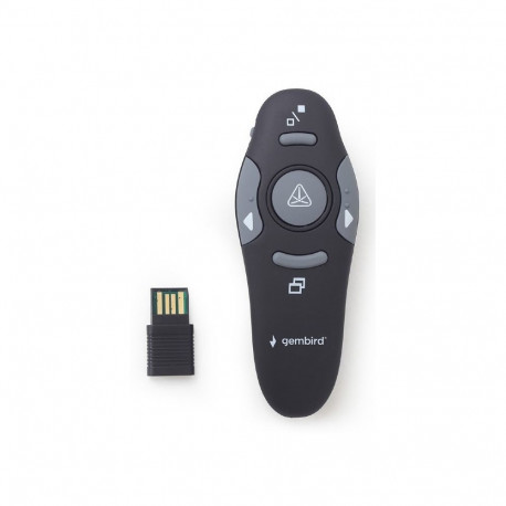 Gembird WP-L-11 wireless presenter RF Black
