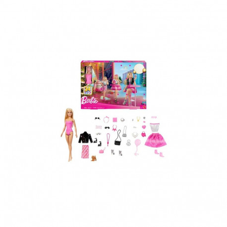 Barbie Fashion Doll Holiday Advent Calendar with 24 Clothing and Accessory Surprises