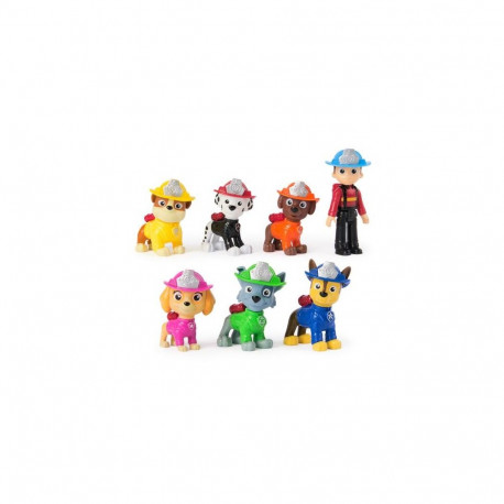 PAW Patrol Fire Rescue Team Pack with 7 Collectible Action Figures, Including Ryder & 6 Pups, Ki