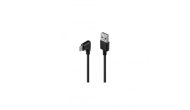 Lindy 1m USB 2.0 Type A to Right-Angled USB-C Cable