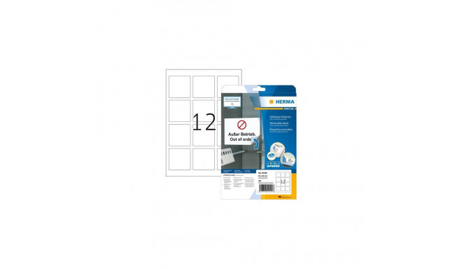 HERMA Removable labels A4 60x60 mm square white Movables/removable paper matt 300 pcs.