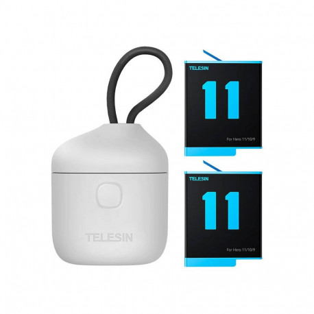 3-pesaline veekindel laadija Telesin Allin karp + 2 akut GoPro Hero 12 / 11 / 10 / 9 jaoks