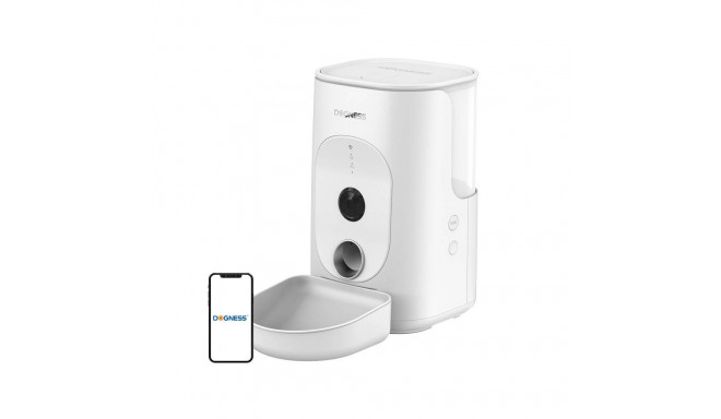 Dogness F15 WiFi 4L nutikas toidujaotur kaameraga plastkausiga (valge)