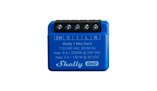 Shelly 1 Mini Gen3 relay switch for wifi