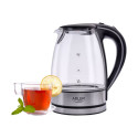 Adler | Kettle | AD 1225 | Standard | 2000 W | 1.7 L | Glass | 360° rotational base | Transparent/St