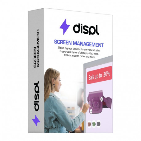 Displ, Digital Signage CMS, Screen Management type, 1 year
