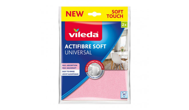 Cleaning cloths Vileda Actifibre Soft 171813 2,72 x 2 x 56 x 2 cm (2 Units)