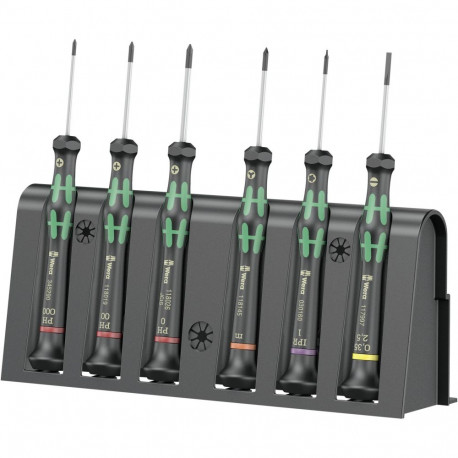 WERA 2050/6 for electronic applic. screwdriver set + Rack