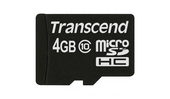 Transcend microSDHC 4GB Class 10 + SD-adapter