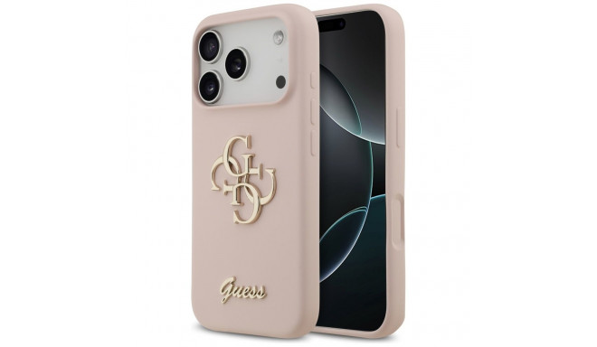 Guess Silicone Big 4G Script Case for iPhone 17 Pro - Pink