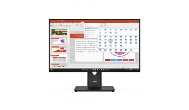 Lenovo ThinkVision T27-40 LED ekraan 68.6 cm (27") 1920 x 1080 pikslit Full HD must