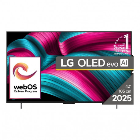 LG OLED evo AI OLED42C51LA teler 106.7 cm (42") 4K Ultra HD nutiteler Wi-Fi must