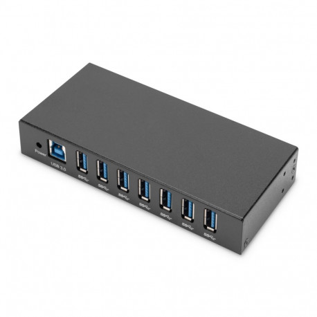 Industrial 7-port USB 3.0 hub, DIN rail