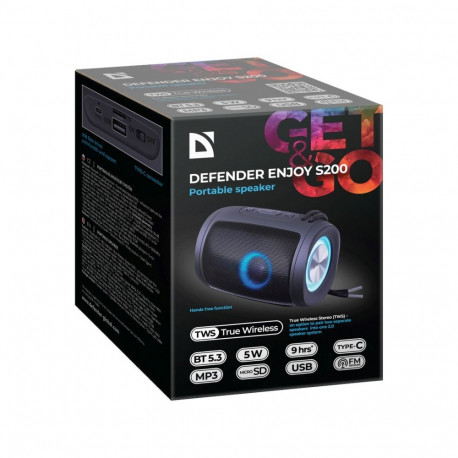 BLUETOOTH SPEAKER DEFENDER S200 5W BLACK