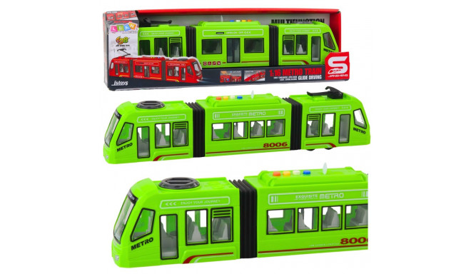 Metro Miejskie tramm avanevad uksed tuled helid roheline 1:16