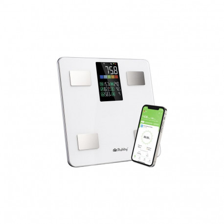 Waga łazienkowa LCD-analityczna biała Ruhhy 20676