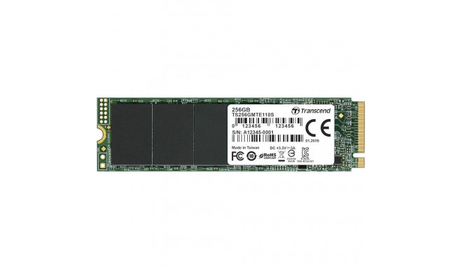 Transcend 110S 256GB M.2 2280 PCI-E x4 Gen3 NVMe SSD (TS256GMTE110S)