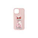 Nimmy ümbris iPhone 15 6.1" roosa prillidega lahe kass