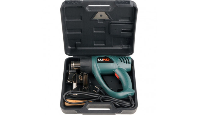 LUND HEAT GUN 2000W WITH ACCESSORIES/SUITCASE.