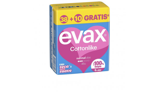 EVAX COTTONLIKE compresas normal alas 48 u