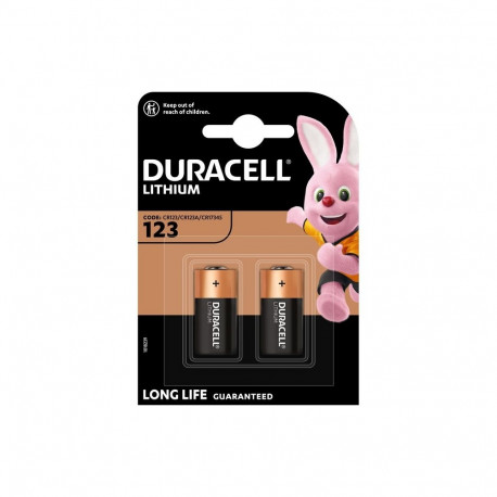 Battery - Duracell CR123 Lithium 3V 2-Pack