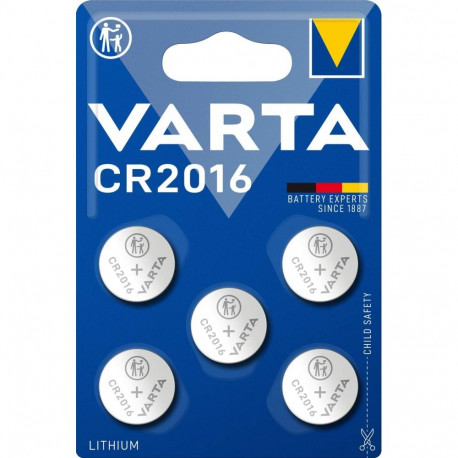 Battery - Varta CR2016 3V Lithium Coin Battery 20 x 1.6 mm 5 pcs