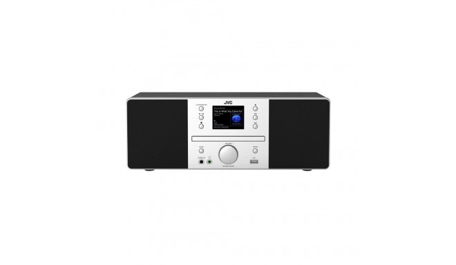 Audio System - JVC RD-E874B 20W RMS Bluetooth FM Radio Remote Control Black, Silver