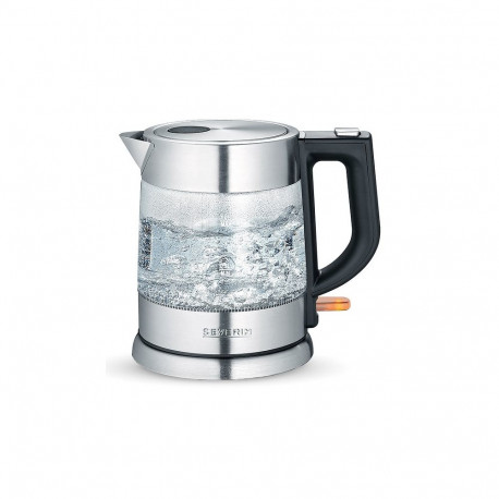 Electric Kettle - Severin WK 3468 1L Glass Stainless Steel 360° Cordless