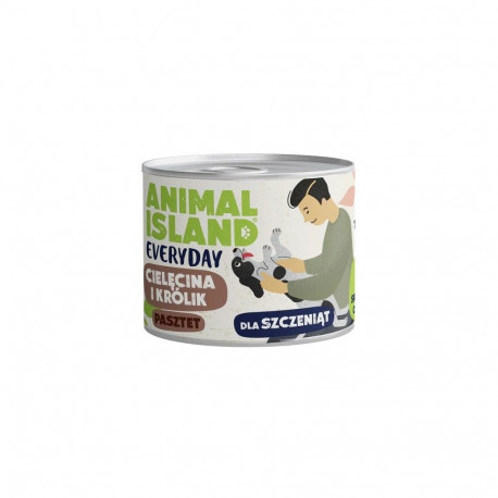 Dog Food - ANIMAL ISLAND Everyday Puppy Veal and Rabbit Wet 185g